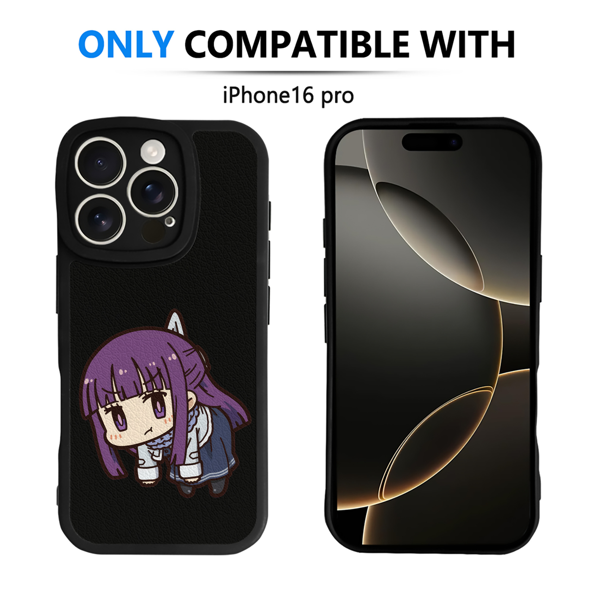 （画像用） 葬送のフリーレン Frieren 【iPhone 16シリーズ対応】シリコンスマホケース（レザー調） 材質：シリコン